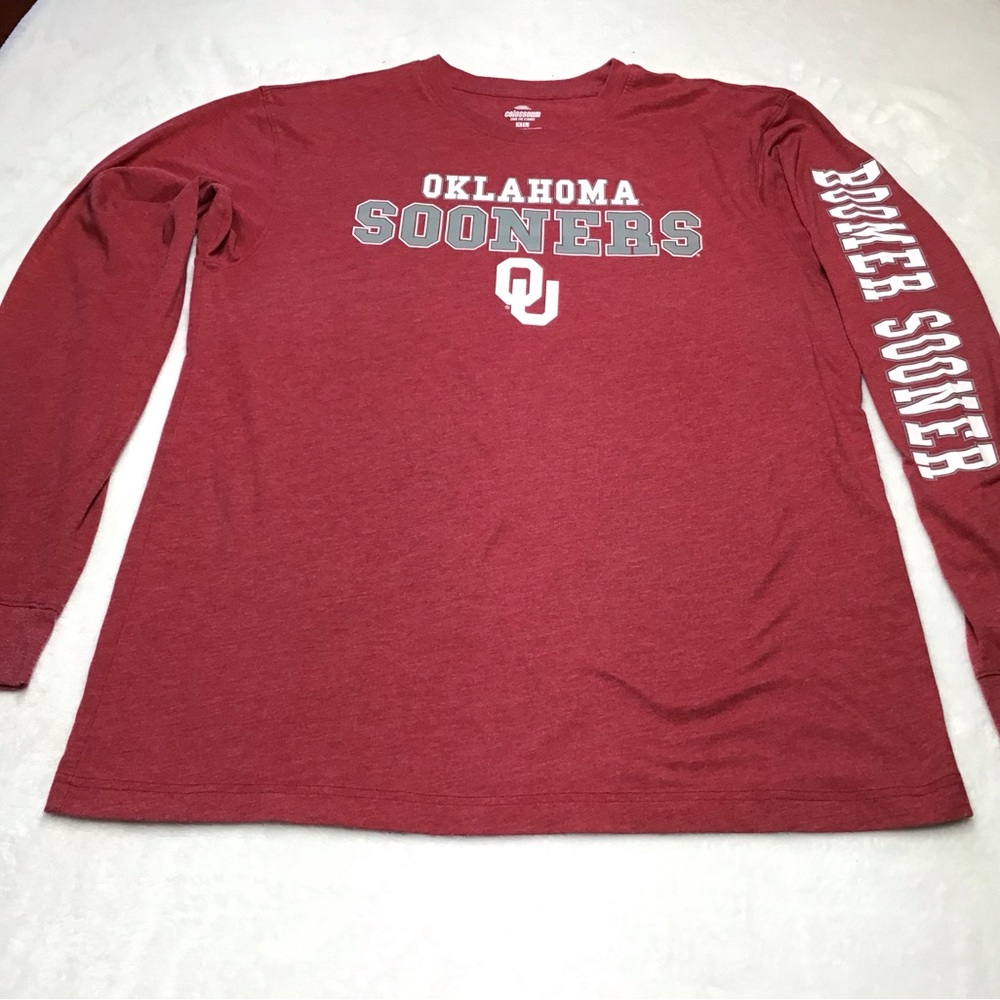 Colosseum Red Oklahoma Sooners Long Sleeve Tee men’s XL